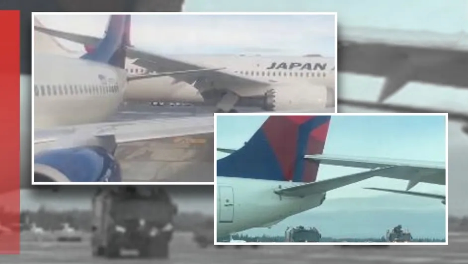 Avión de Japan Airlines choca en Seattle contra aeronave de Delta