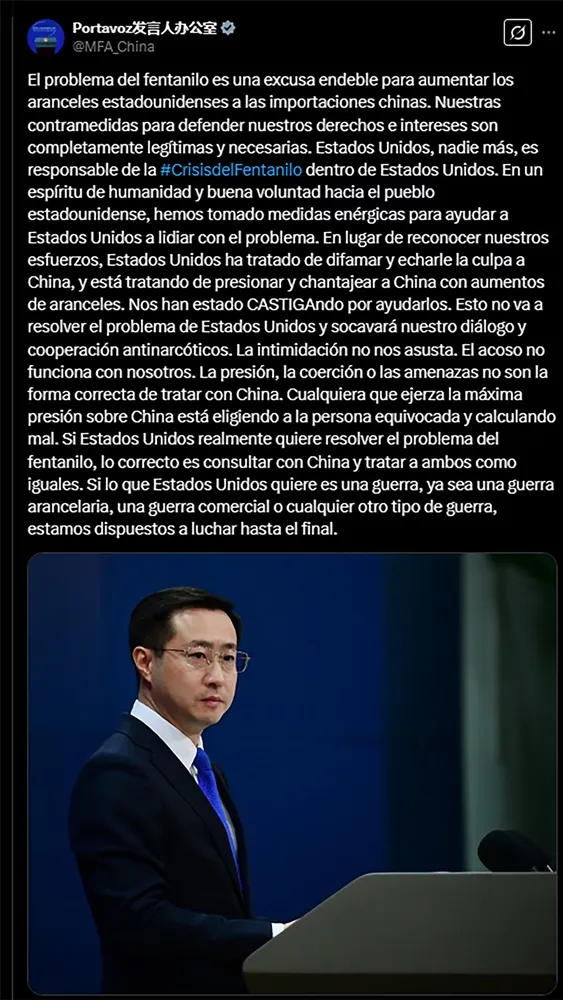 Comunicado de guerra de China 
